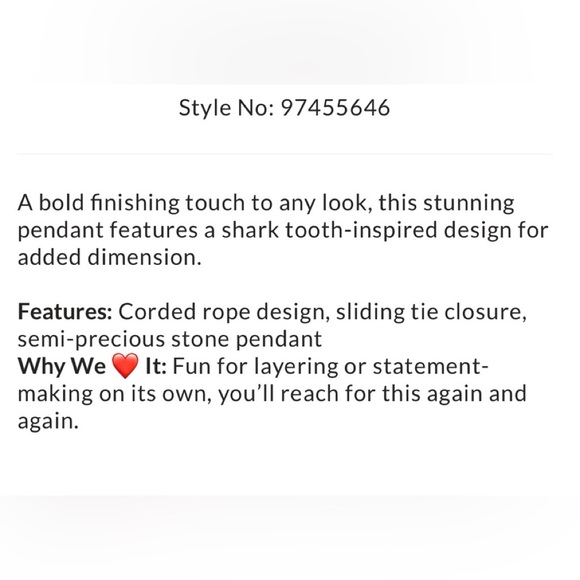 Black Pendant Necklace - Picture 3 of 3